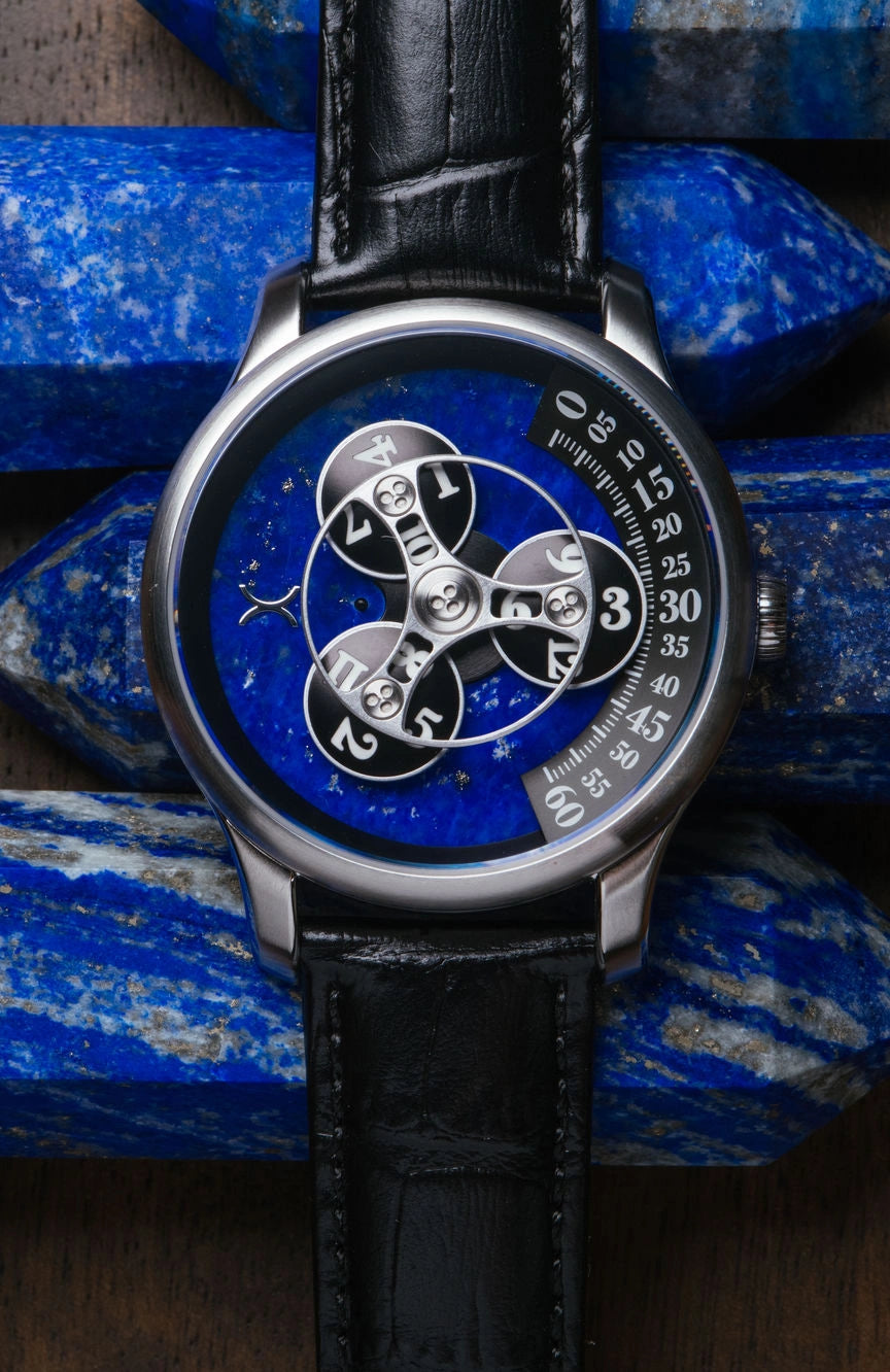 XERIC TRIPTYCH Triptych Automatic Wandering Hour Stone Edition Lapis Lazuli
