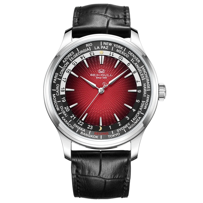 Extraordinary Series World Time Day Night Display GMT Watch 41mm Sea-Gull