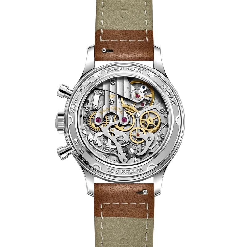 Seagull 1963 Polar Night Edition Panda Eye Chronograph Watch 37.3mm Sea-Gull