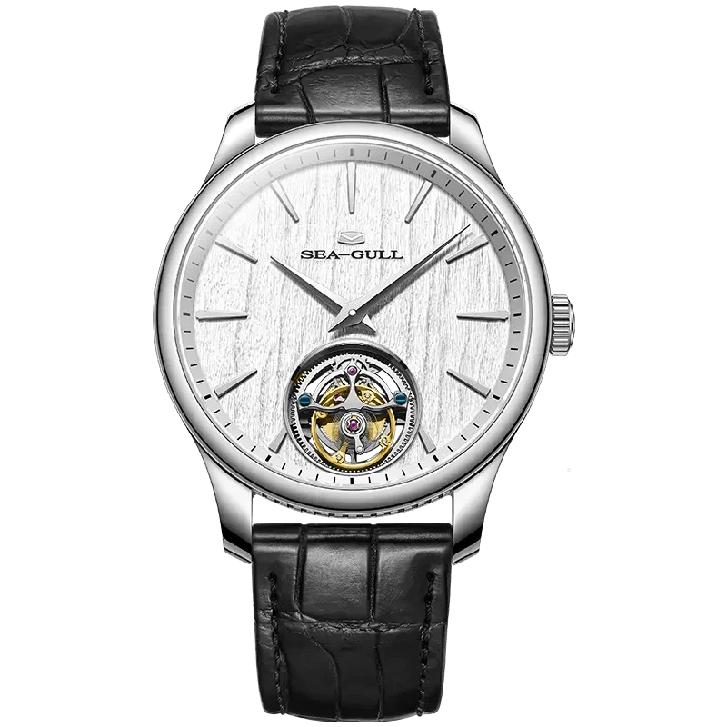 Ultra-thin Automatic Tourbillon | 9.35mm Thickness | Chinese Guqin Texture Dial | 42mm Sea-Gull