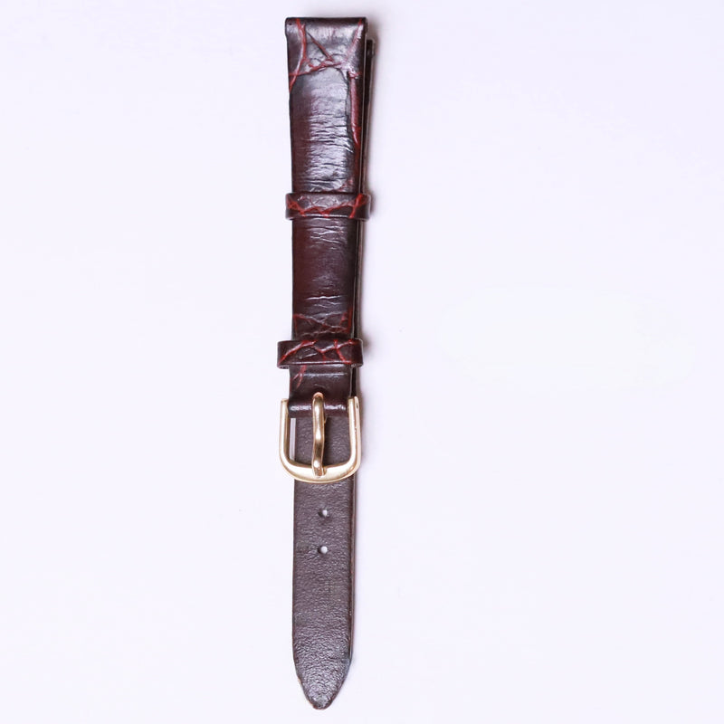 SEIKO Leather with Golden buckle " Brown crocodile " 12mm - Azzam Watches 