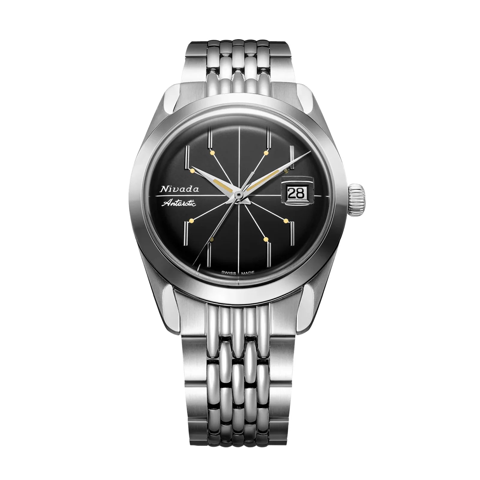 Antarctic Spider Black 38mm 32072A Nivada Grenchen