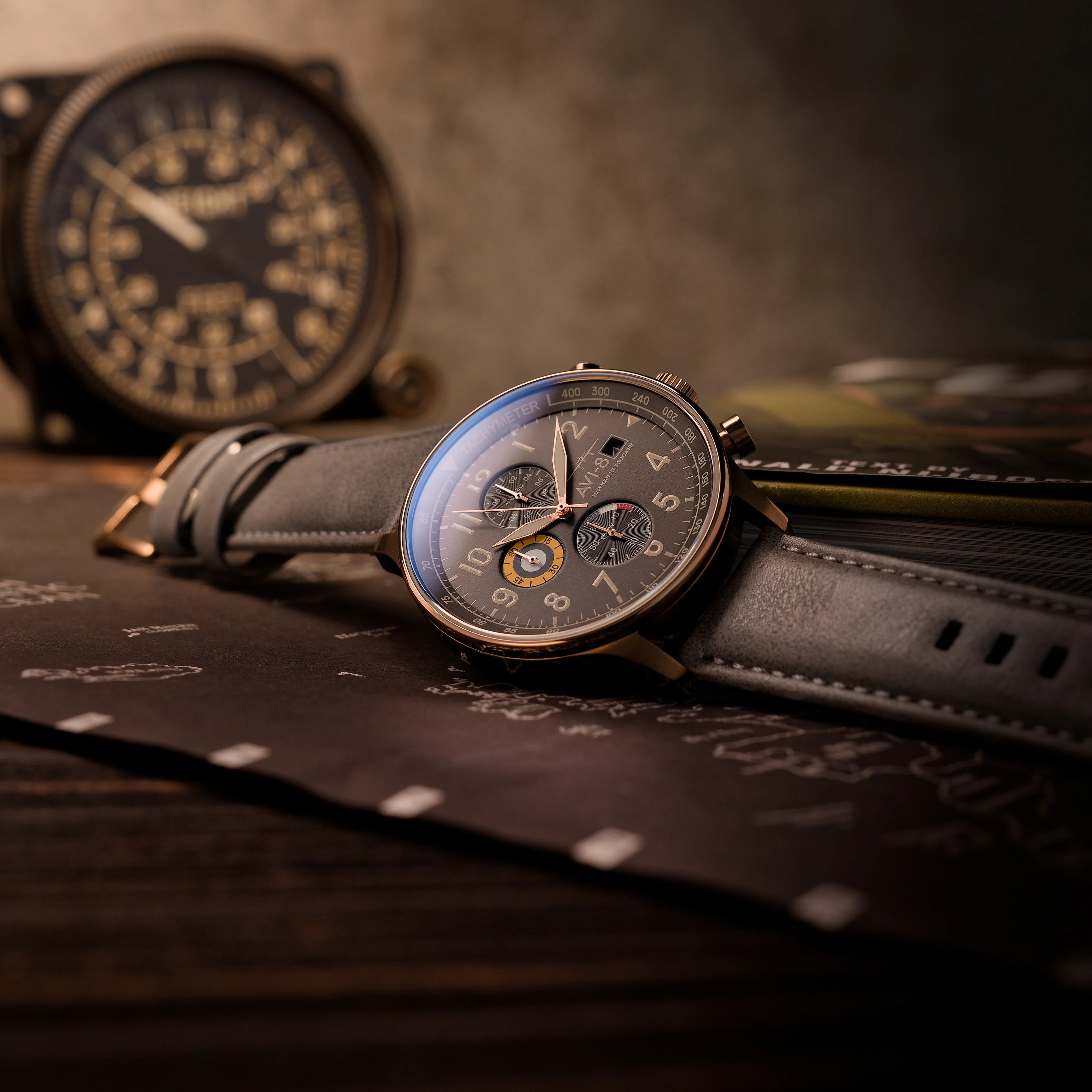 Hawker Hurricane Classic Chronograph Fossil Grey AV-4011-0P Avi-8