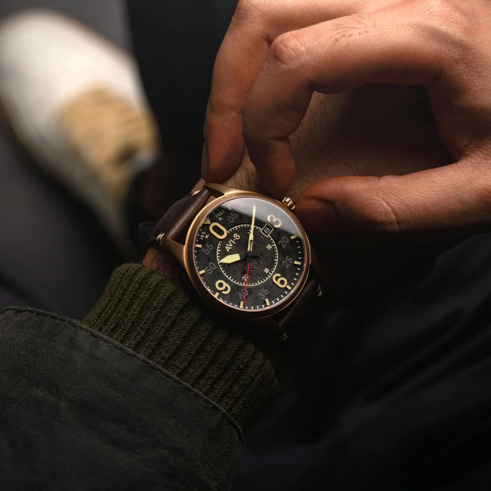 Spitfire Smith Automatic Distressed Black AV-4090-06 Avi-8