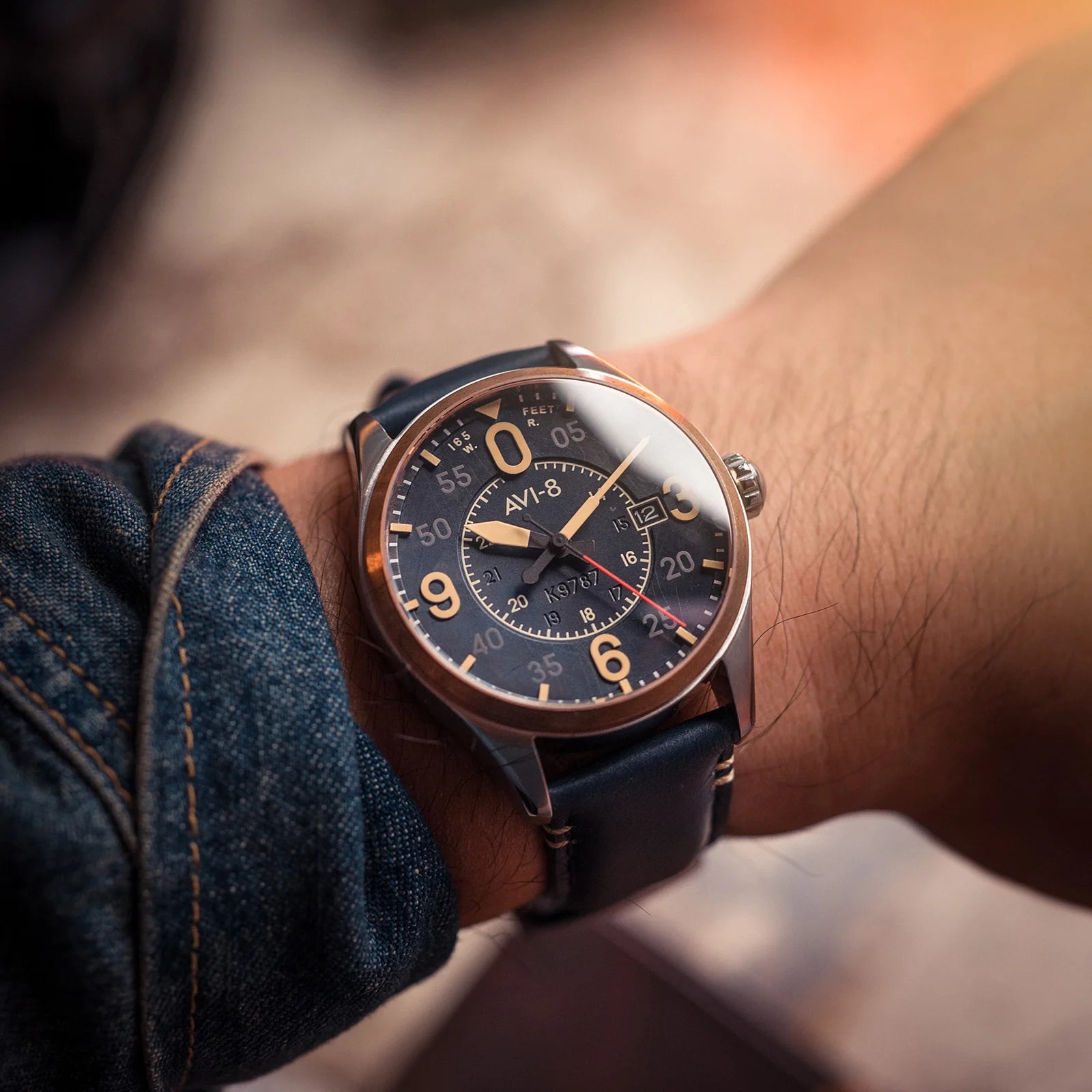 Spitfire Smith Automatic Distressed Blue AV-4090-05 Avi-8