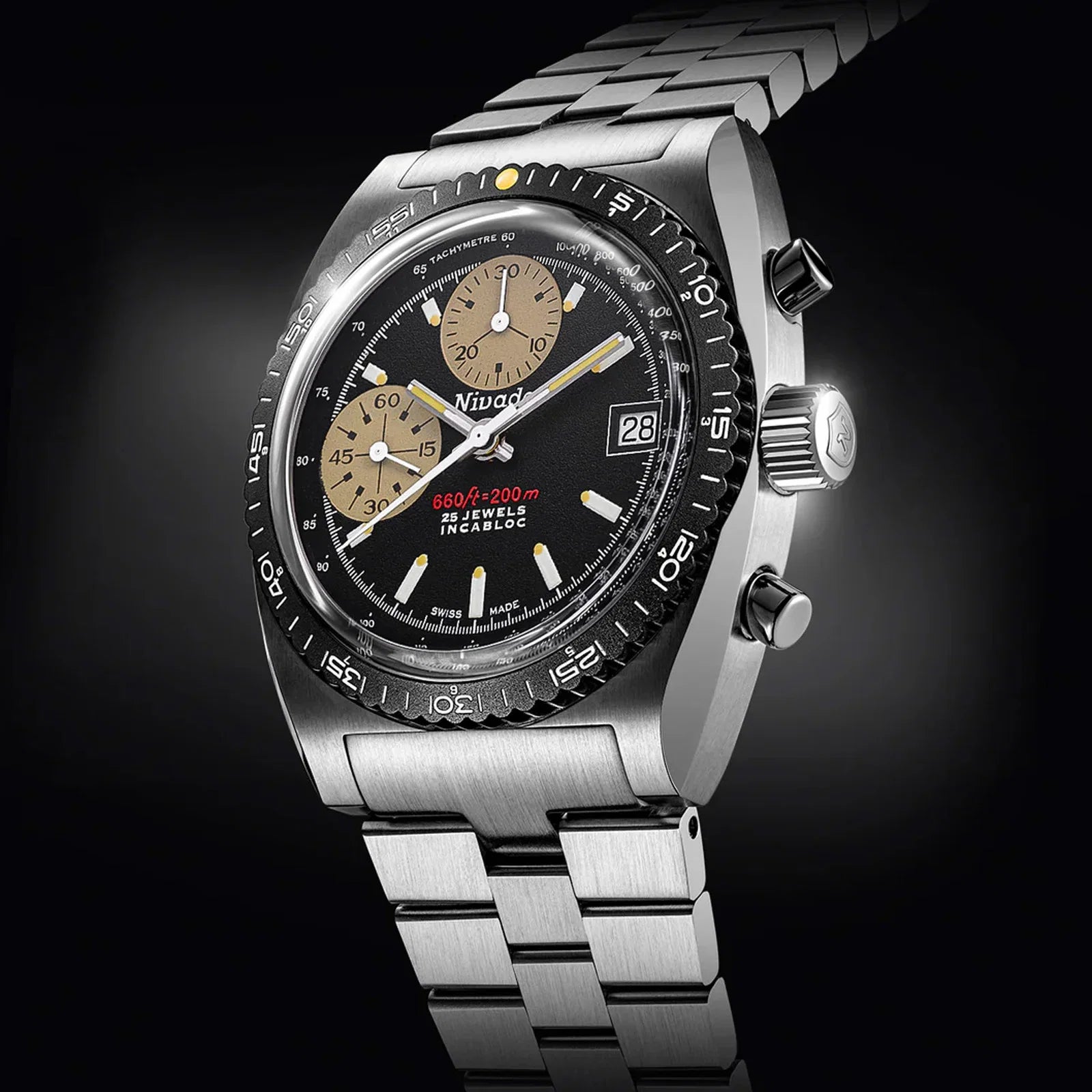Autochron Yellow 77001A Nivada Grenchen