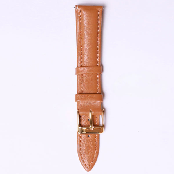 Tylor Italian Leather Brown with Rose gold buckle  - 18mm - Azzam Watches 