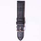 Edge High Quality cow leather 22mm - Black - Azzam Watches 
