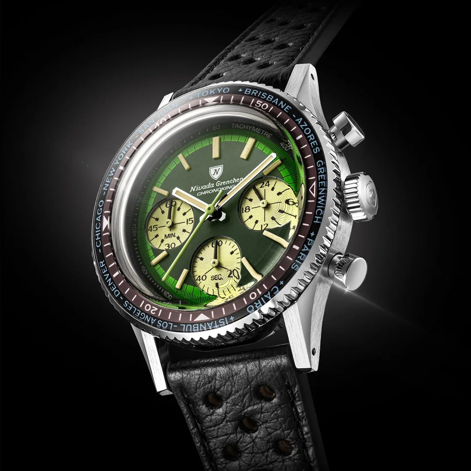 Chronoking Racing Green 38mm 87057Q Nivada Grenchen