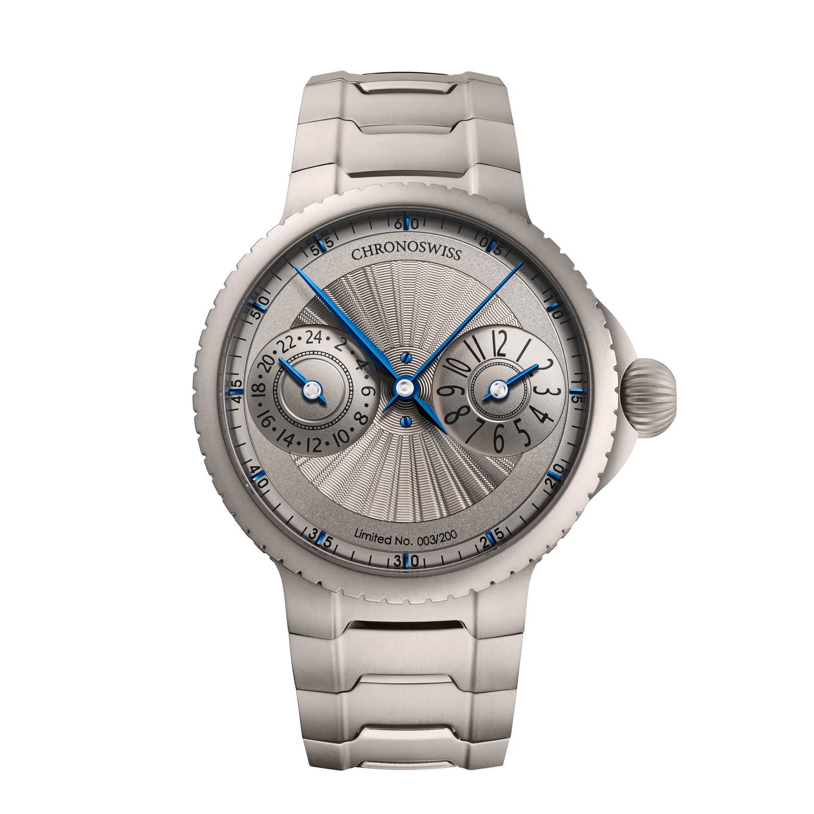 Pulse GMT Silver Guilloche