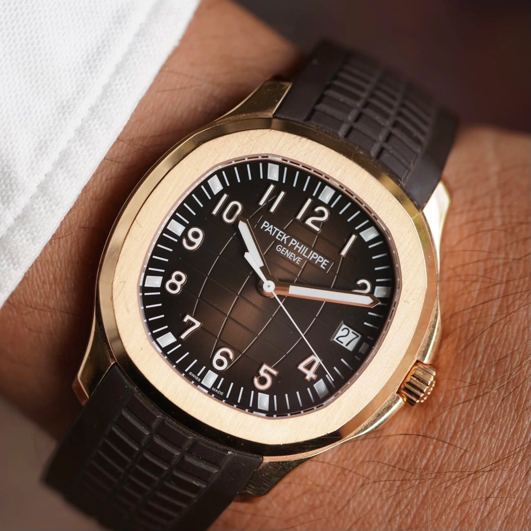 Patek Philippe Aquanaut 5167R-001 Brown Dial Arabic Numerals 40Mm 18K Rose Gold