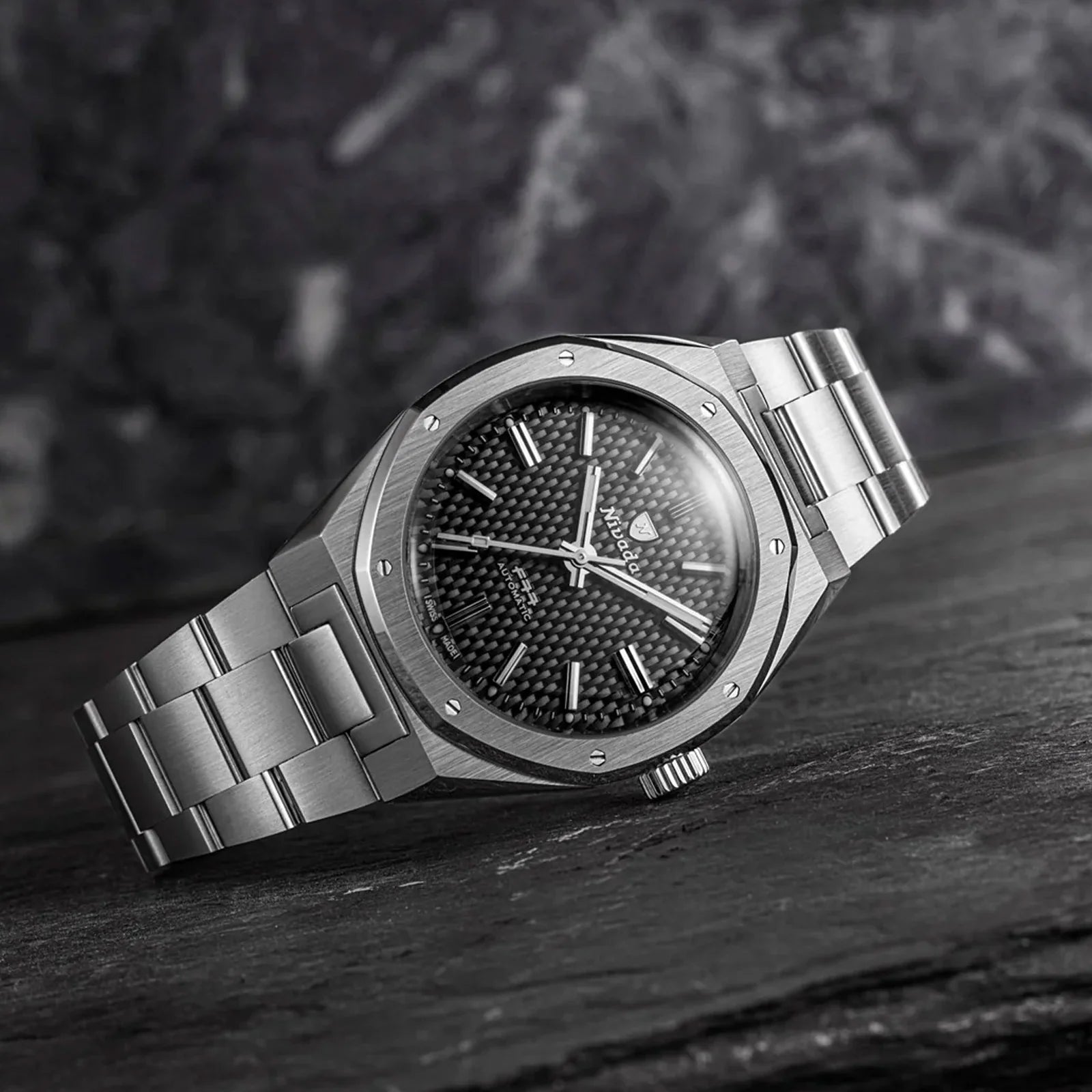 F77 SST Black Beige Lume MK2 - 38mm Nivada Grenchen