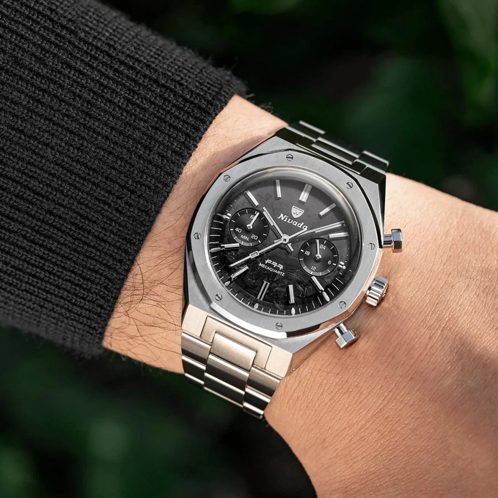 F77 SST Chrono MecaQuartz Carbon MK2 - 38mm 68002Q Nivada Grenchen