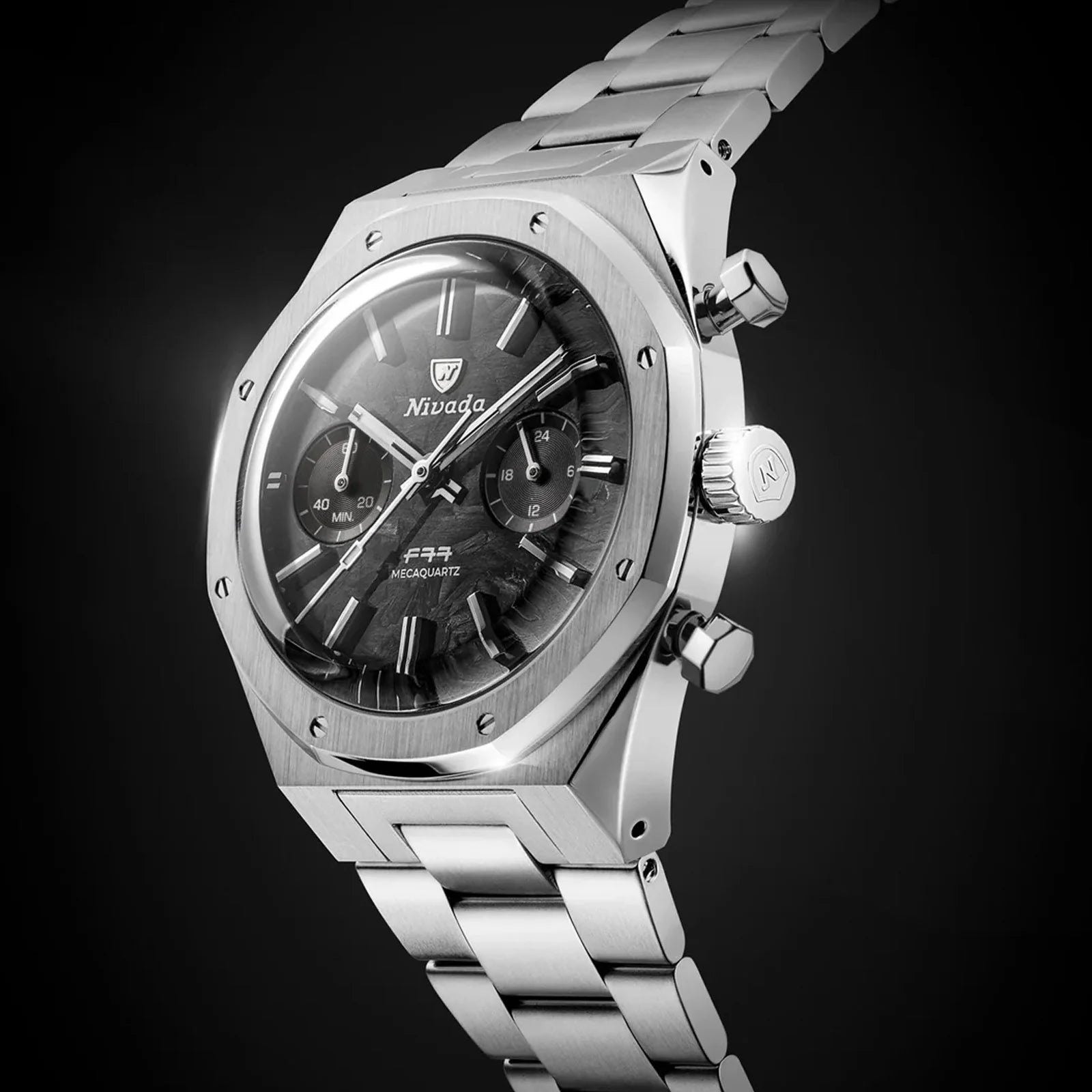 F77 SST Chrono MecaQuartz Carbon MK2 - 38mm 68002Q Nivada Grenchen