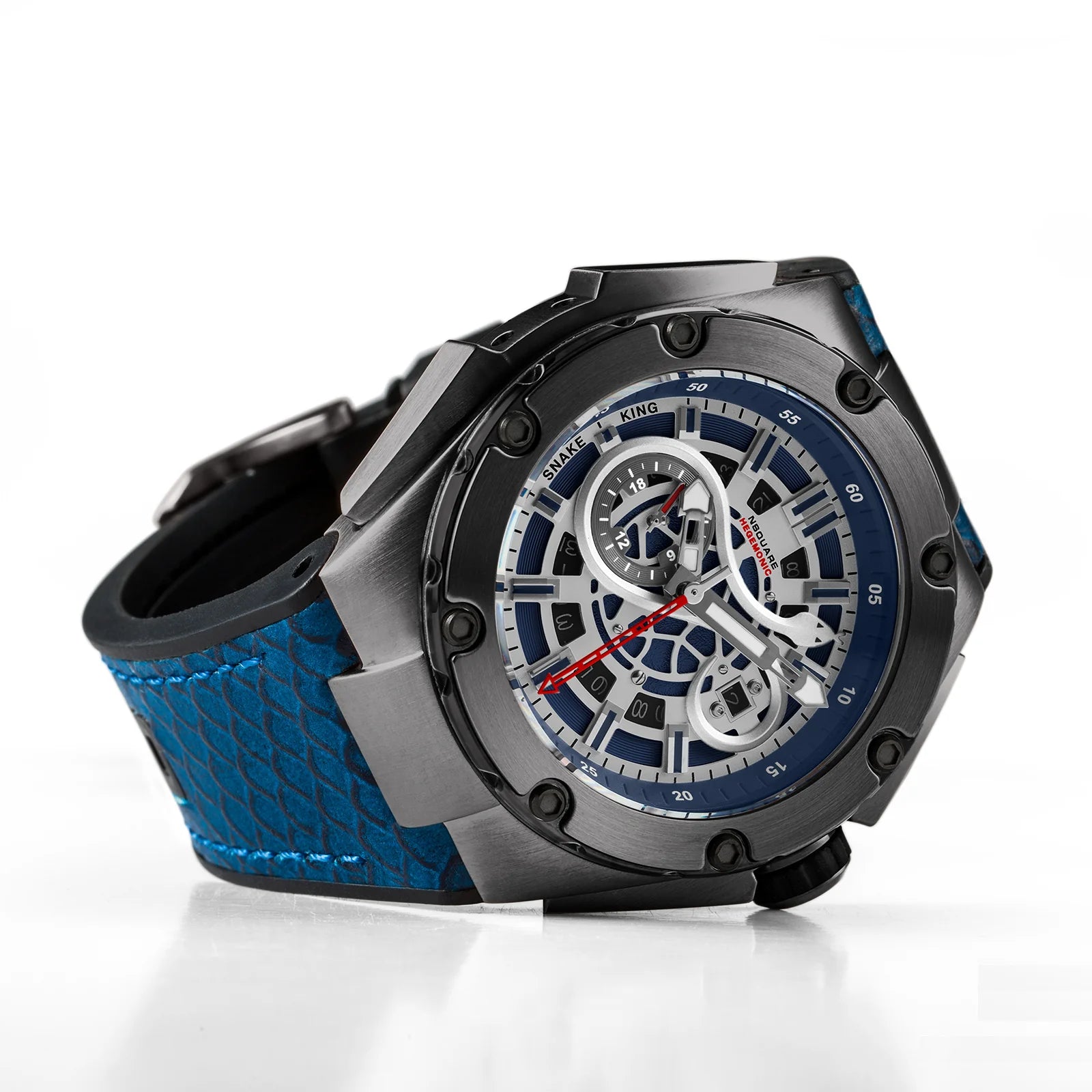 SnakeKing Automatic 46mm Grey Metal Blue G0471-N10.19 NSquare