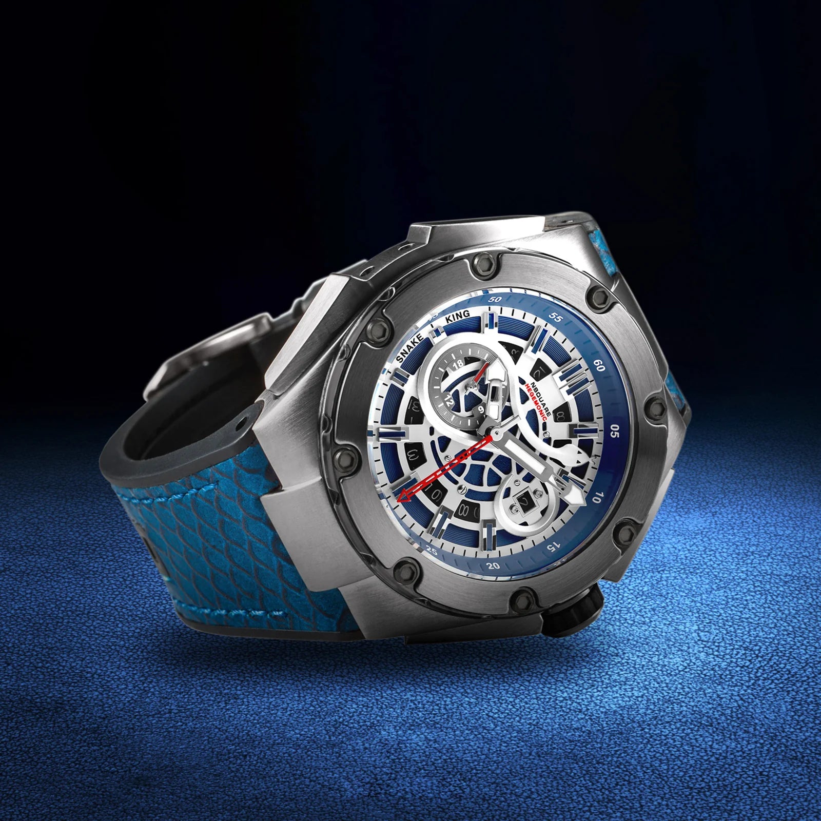 SnakeKing Automatic 46mm Blue Steel / Blue G0471-N10.6 NSquare