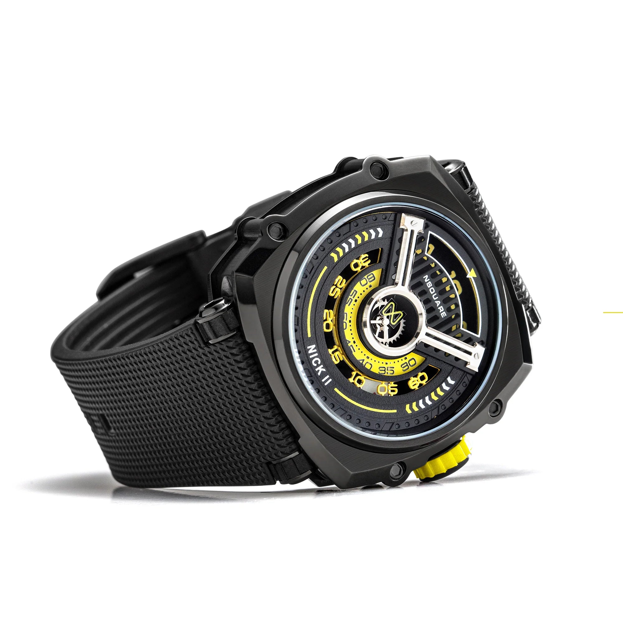 Nick II Automatic 45mm Black / Yellow G0561-N12.1 NSquare