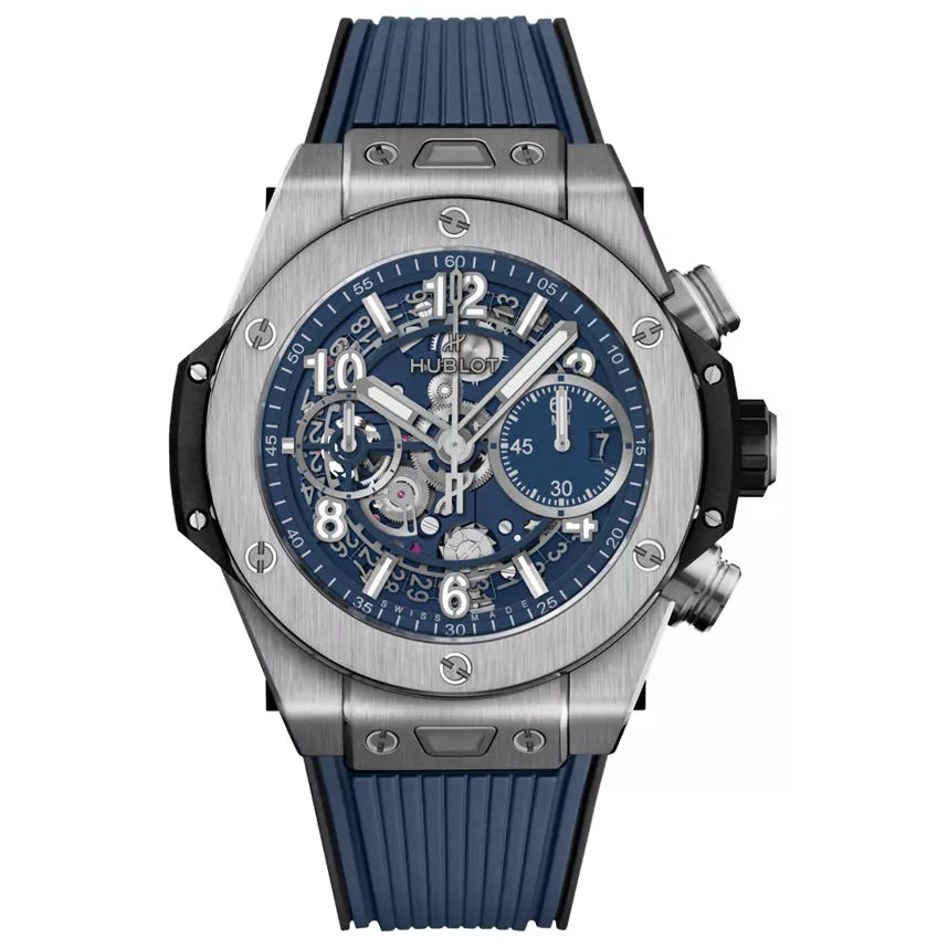 Hublot Big Bang Unico 441.NX.5171.RX Titanium Blue Skeleton Dial 42mm Men’s Watch