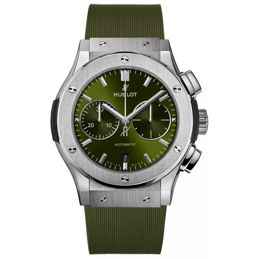 Hublot Classic Fusion 521.NX.8970.RX Titanium Automatic Green Dial 45mm Men’s Watch