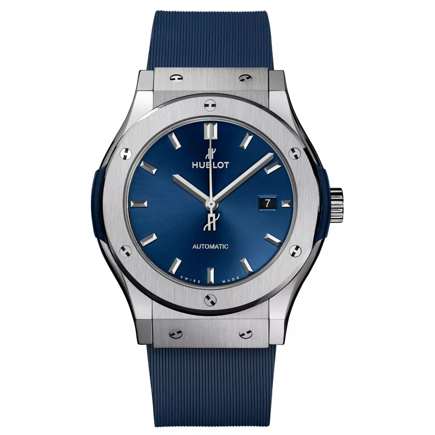 Hublot Classic Fusion 542.NX.7170.RX Automatic Titanium Blue Dial 45mm Men’s Watch