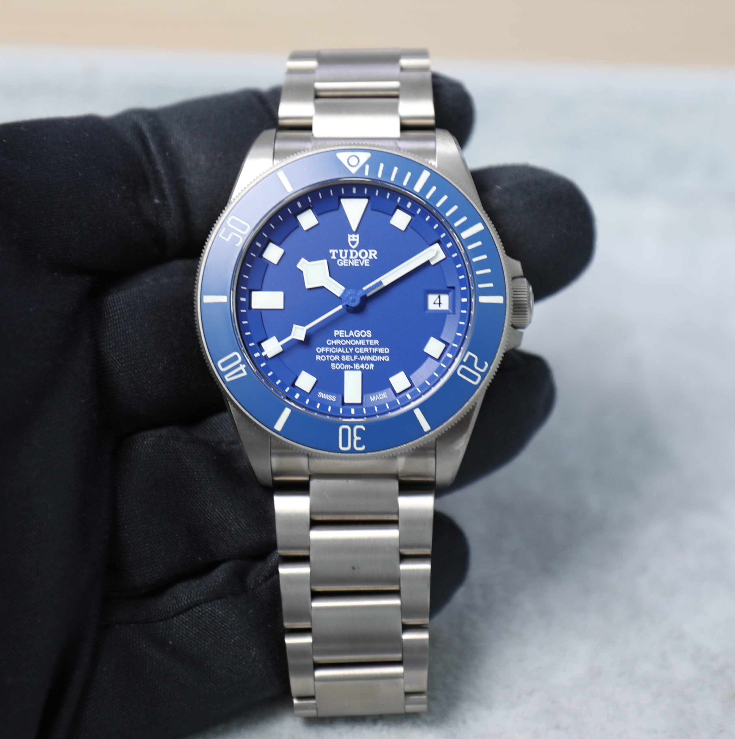 Tudor Pelagos Blue Dial – Titanium – 42mm – 2023 – New – With Extra Rubber Strap – Full Set - Azzam Watches 