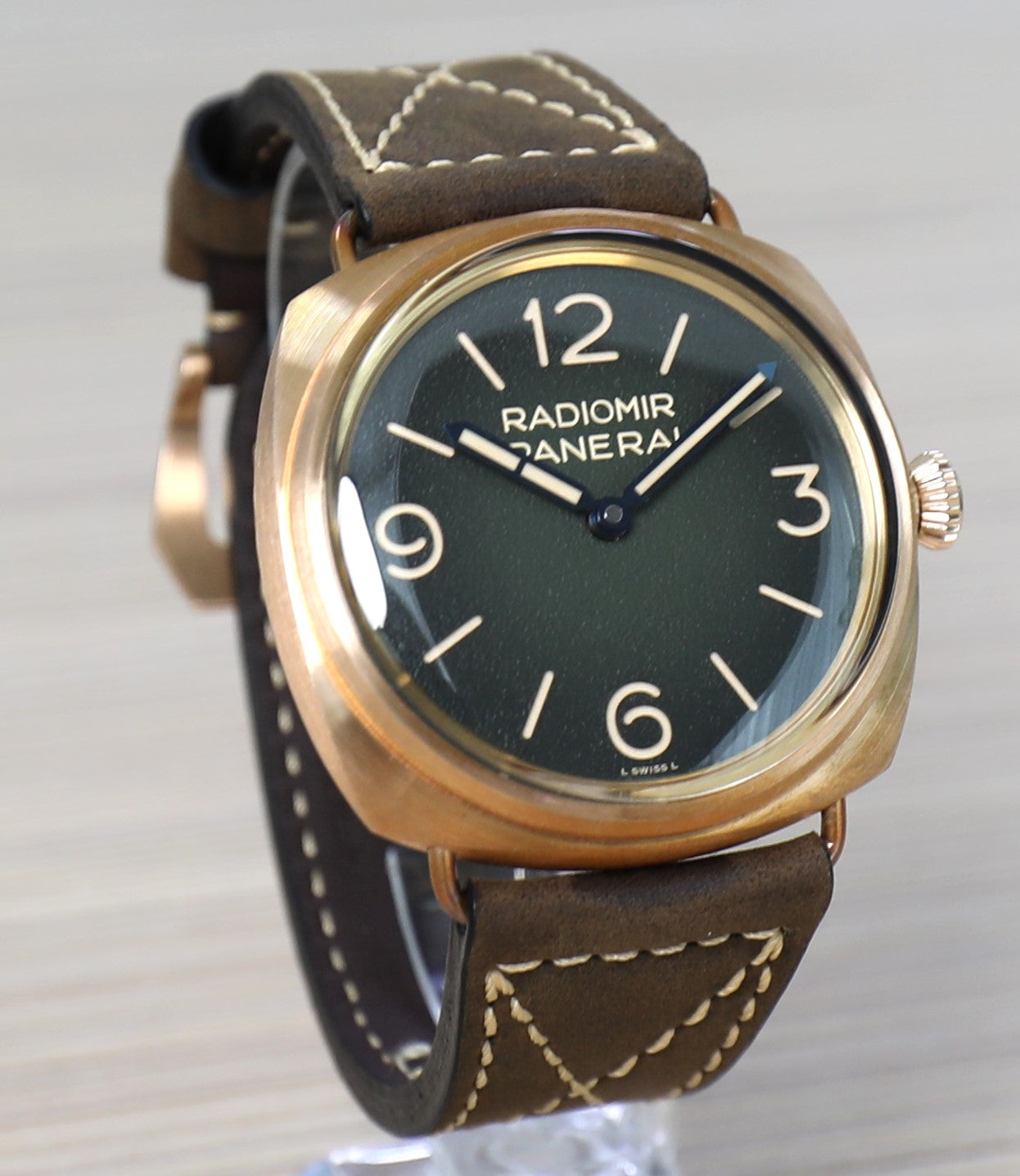 Panerai Radiomir – 3Days 47mm – Bronze Green Dial – PAM00760 – New – Full Set - Azzam Watches 