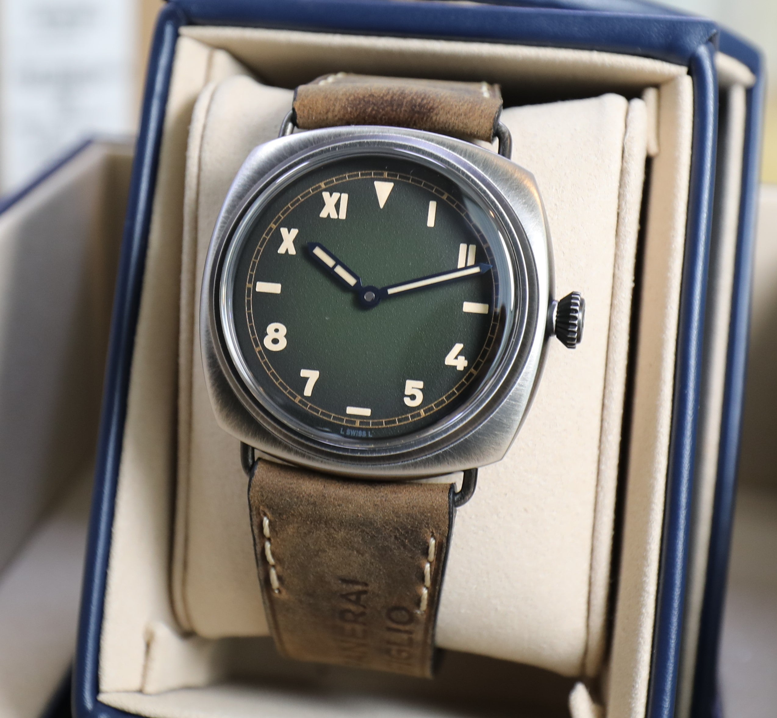 Panerai Radiomir California – 45mm – Green Dial – Brunito eSteel – PAM01349 – Full Set - Azzam Watches 