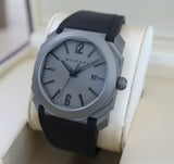 Bulgari Octo Solotempo – Titanium – 41mm – Grey dial – Rubber Strap – Unworn – Full Set - Azzam Watches 