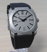Bulgari Octo Solotempo – Titanium – 41mm – Grey dial – Rubber Strap – Unworn – Full Set - Azzam Watches 