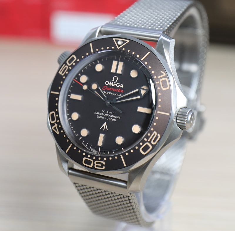 Omega Seamaster Diver 300M James Bond Edition 007 – No Time to Die -Titanium – New – full set - Azzam Watches 