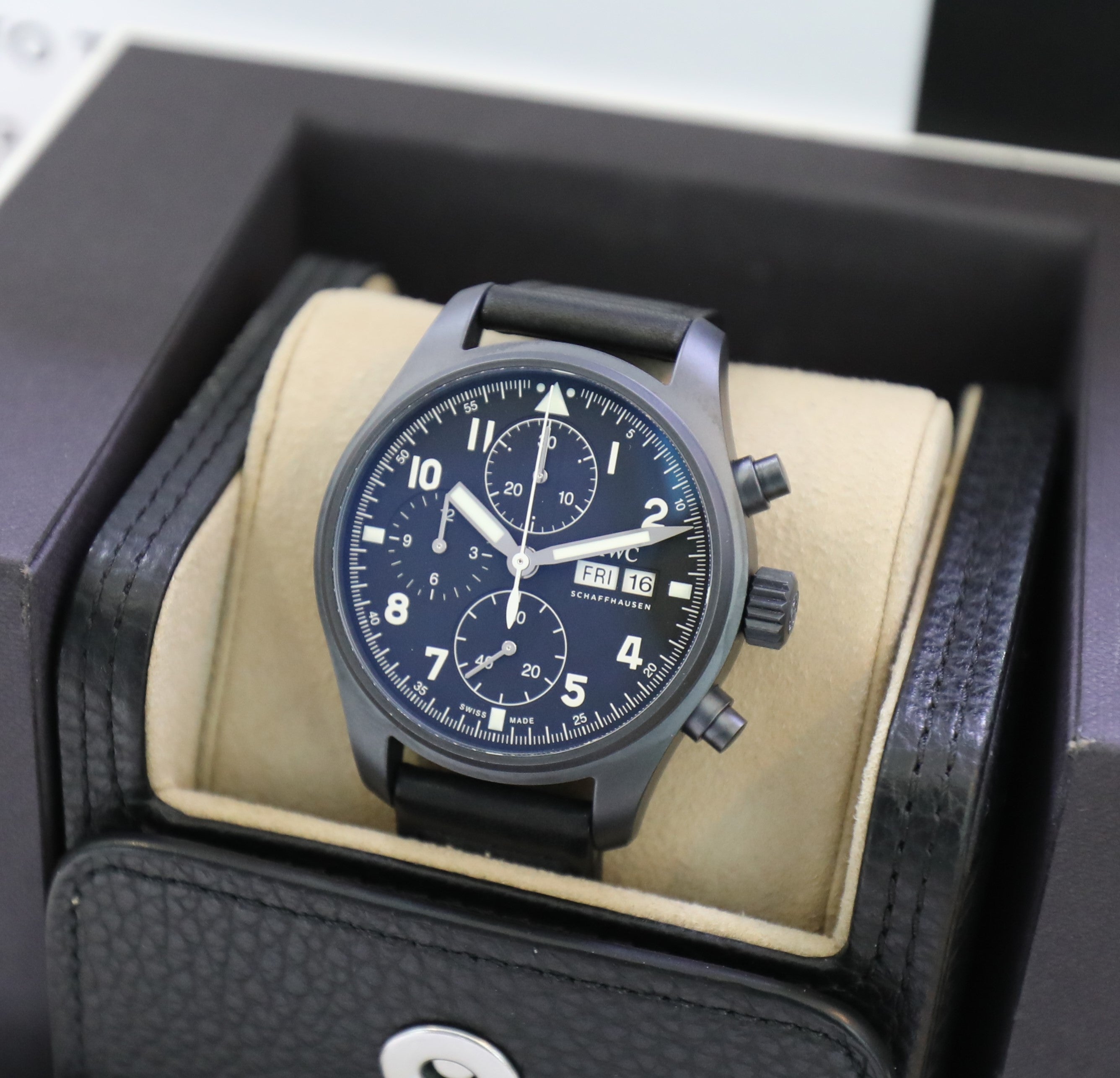 IWC Pilot Chronograph – Tribute to 3705 Limited Edition – Very good Conditions – Full Set - Azzam Watches 