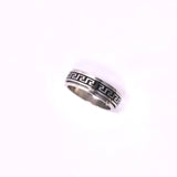 Stainless Steel Ring with Versace texture