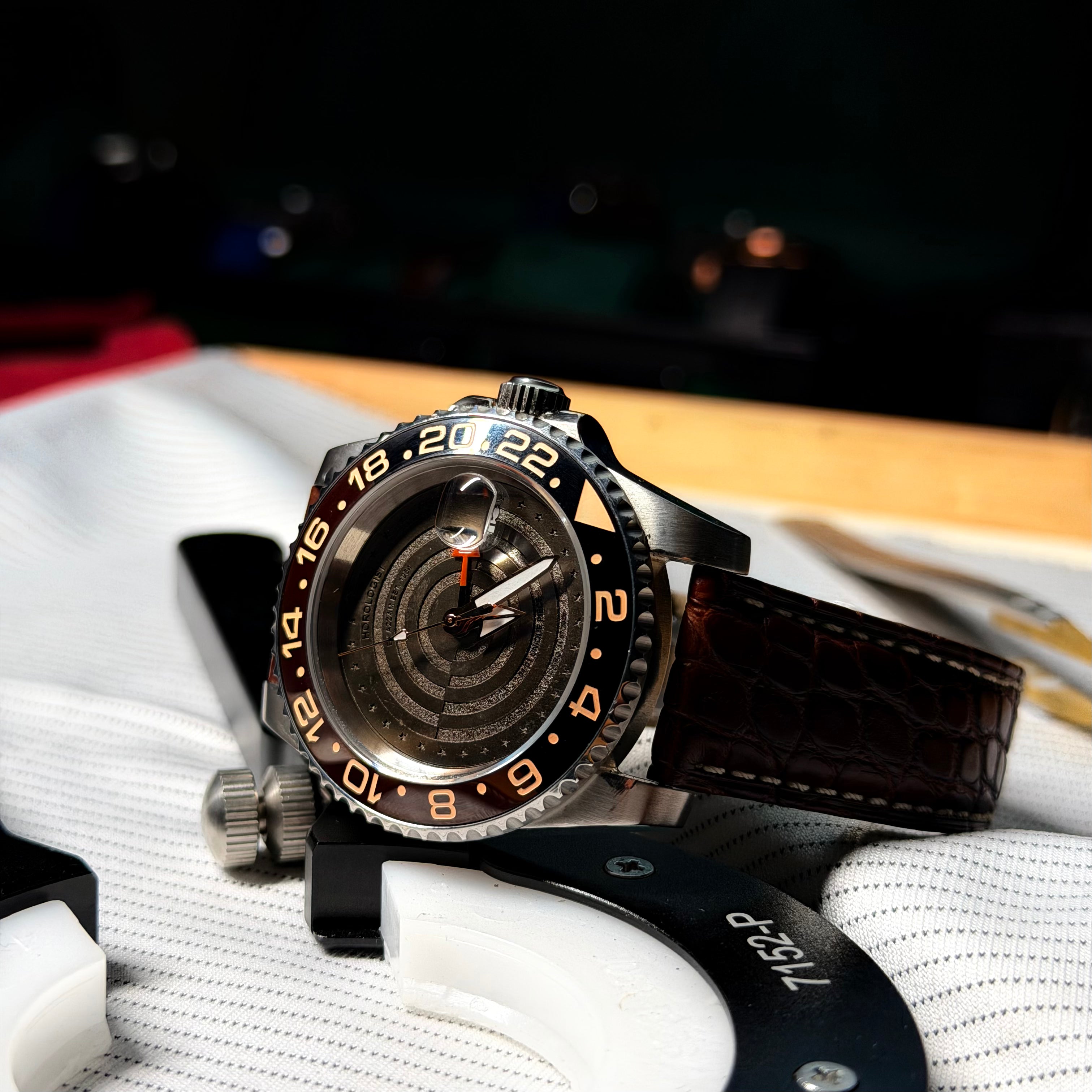 The Concentric GMT: Thermal Steel & Crocodile Edition Horologist