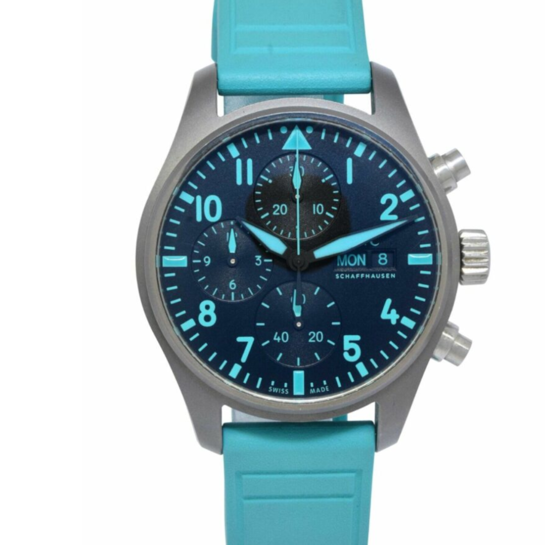 IWC Pilot Chronograph 41mm – Mercedes-AMG Petronas Formula One Limited Edition – New – Full Set - Azzam Watches 