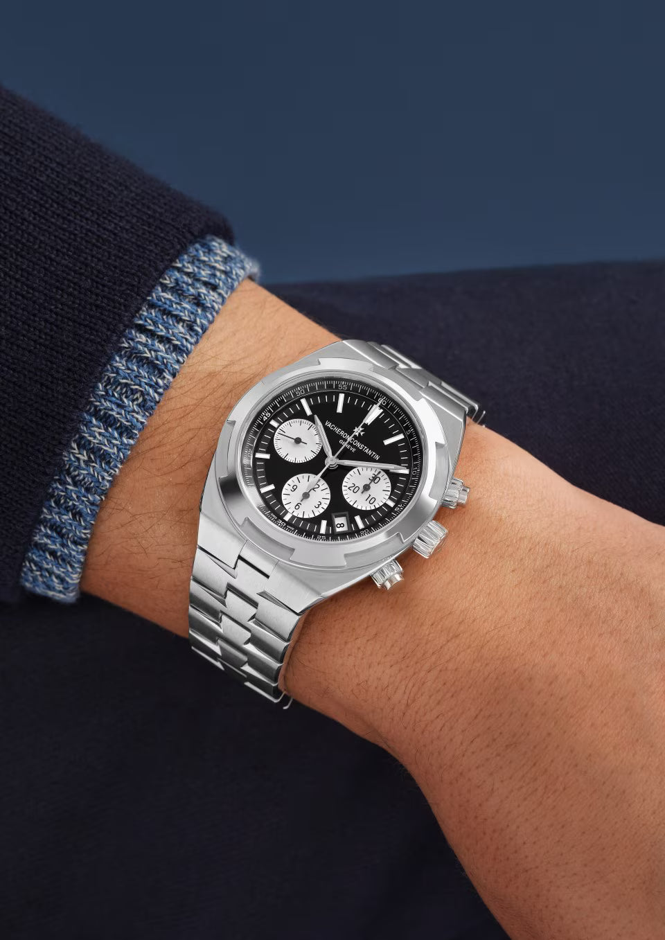 Vacheron Constantin Overseas Chronograph 42.5Mm Black Dial Stainless Steel Men’S Watch 5500V/110A-B481