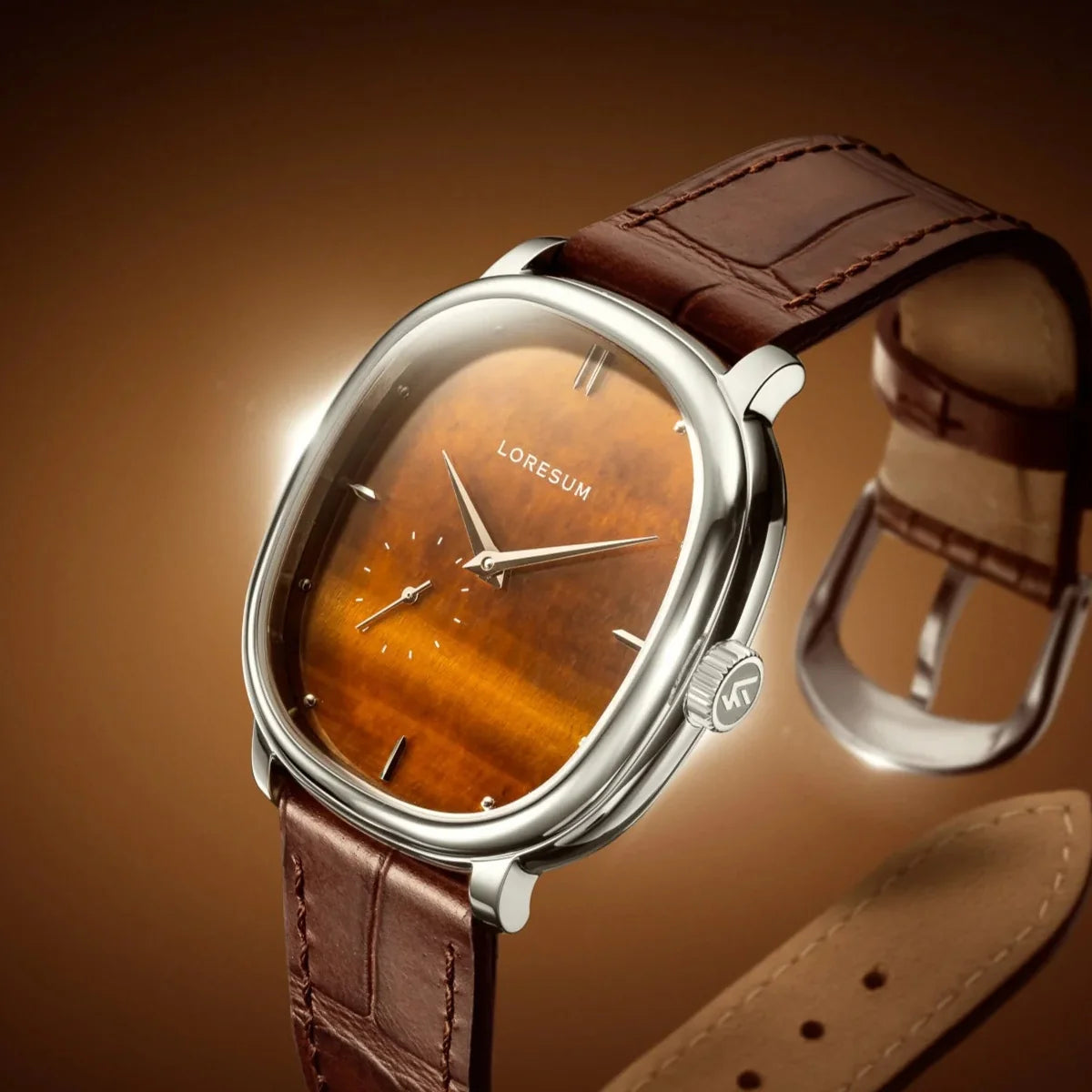 LS06 Tiger's Eye Stainless Steel LS06-BR-SS Loresum