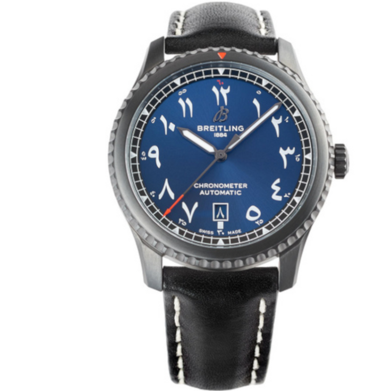 Breitling Aviator 8 – 41mm – Limited Edition 250 pcs – Blue Arabic Dial – Full Set – Unworn - Azzam Watches 