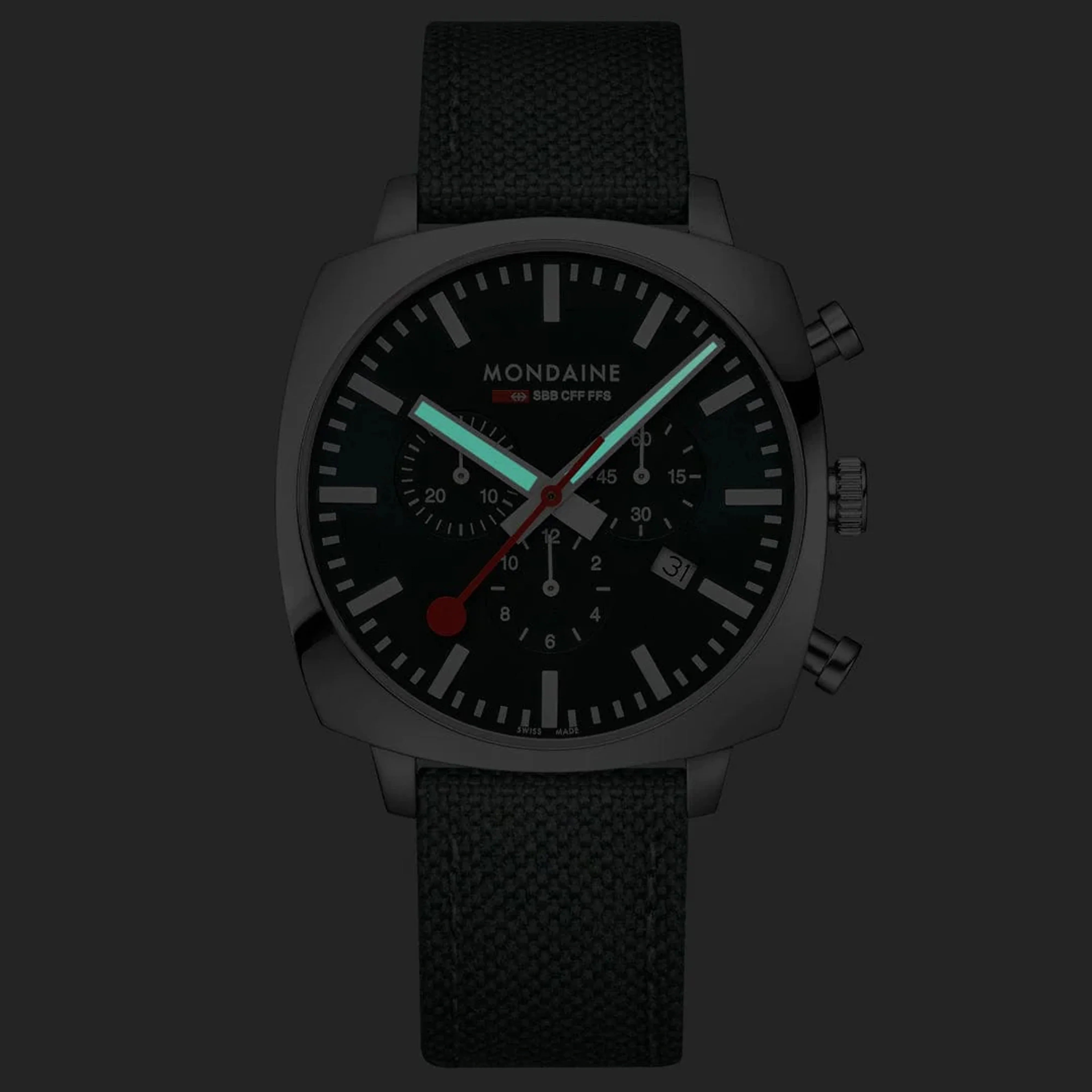 Grand Cushion 41mm Chronograph MSL.41460.LF.SET Mondaine