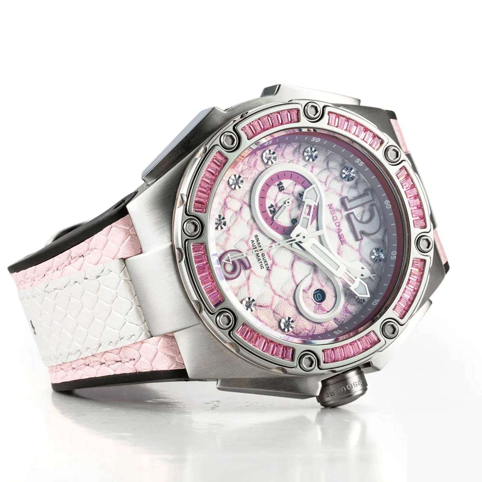 SnakeQueen Automatic 46mm Sakura Pink L0471-N11.12 NSquare