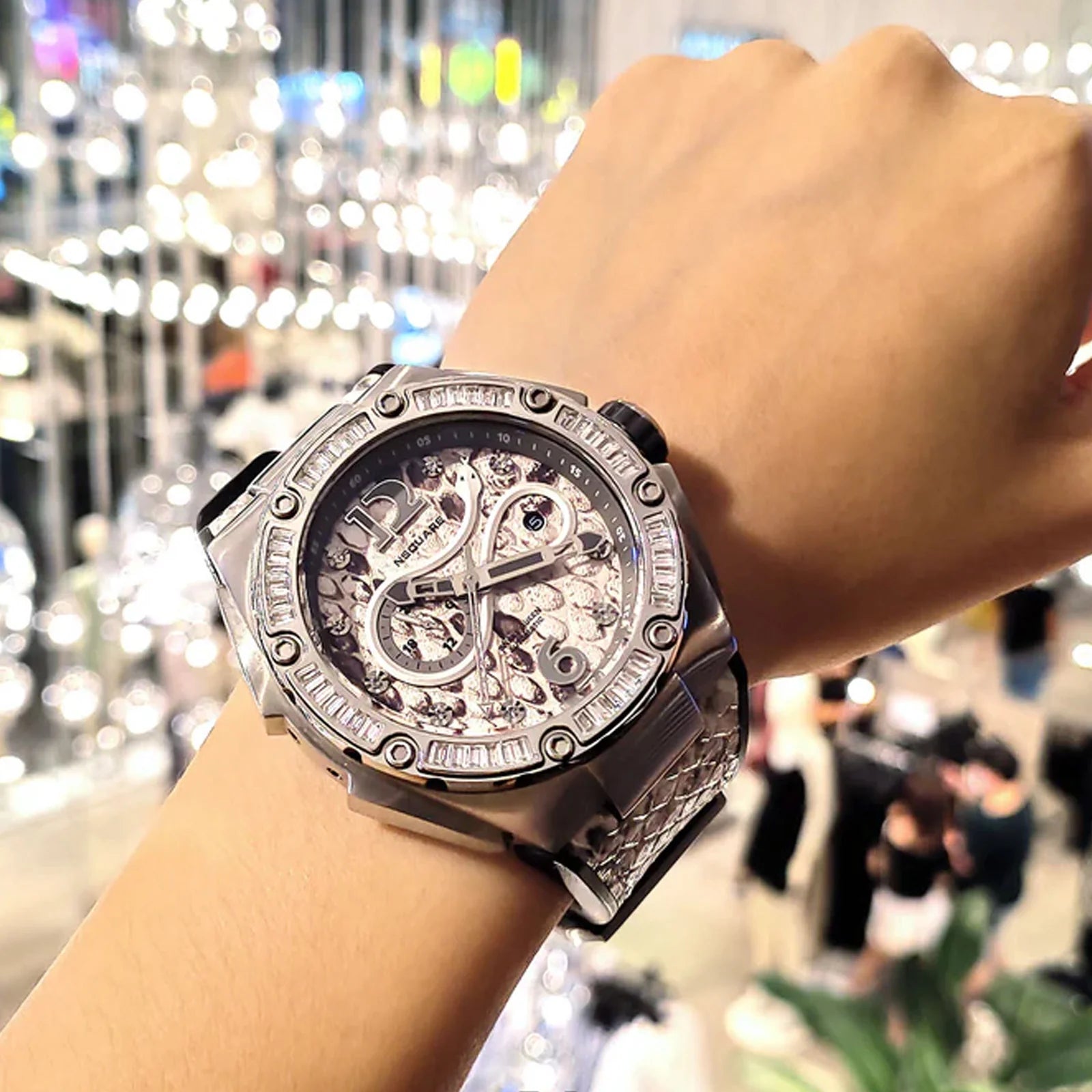SnakeQueen Automatic 46mm White L0471-N11.2 NSquare