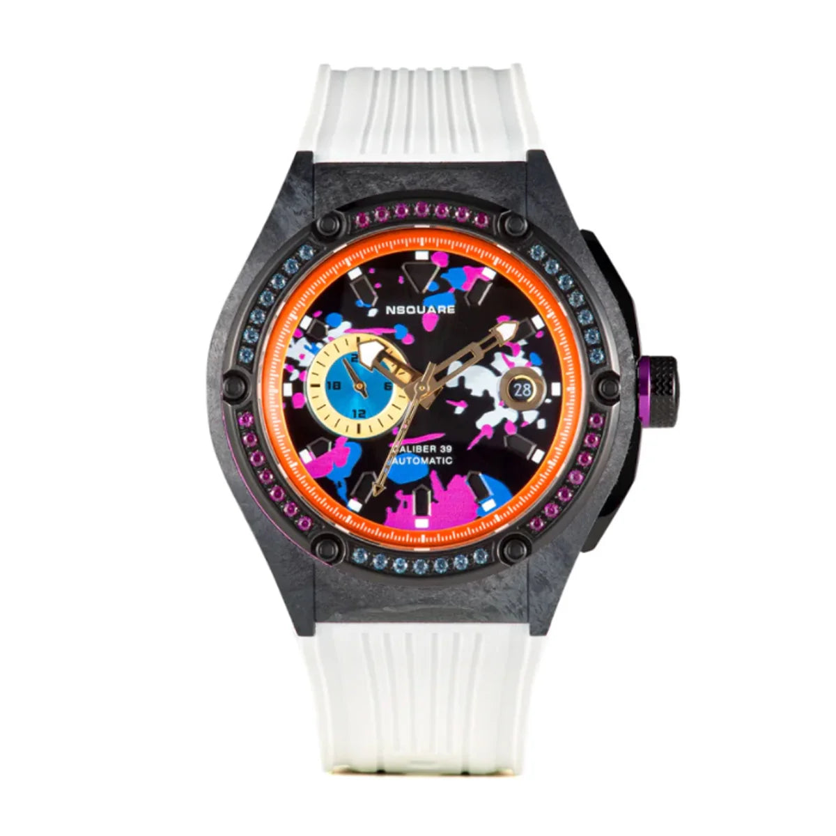 Multicoloured Series Automatic 44mm Active White G0543-N39.3 NSquare