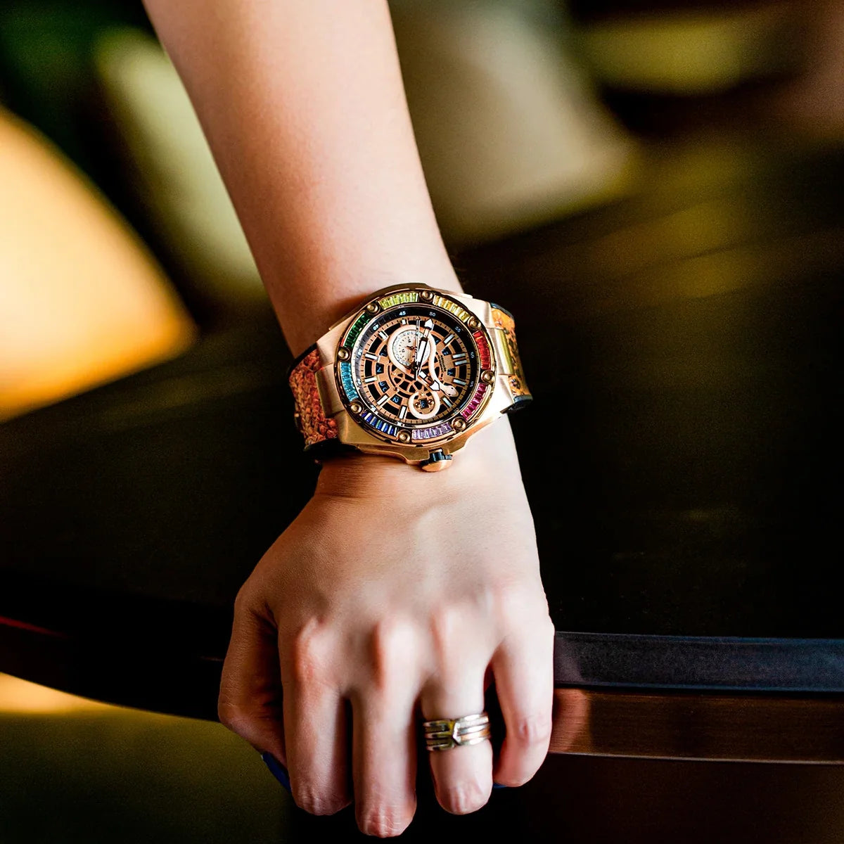 Snake Special Edition Automatic 46mm Rainbow Rose Gold N51.9 NSquare
