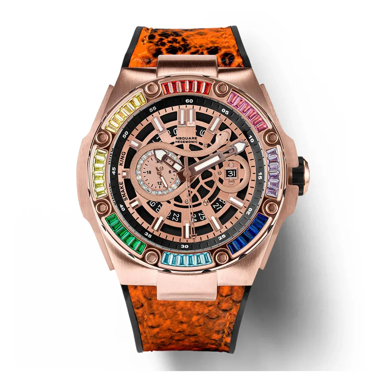 Snake Special Edition Automatic 46mm Rainbow Rose Gold N51.9 NSquare