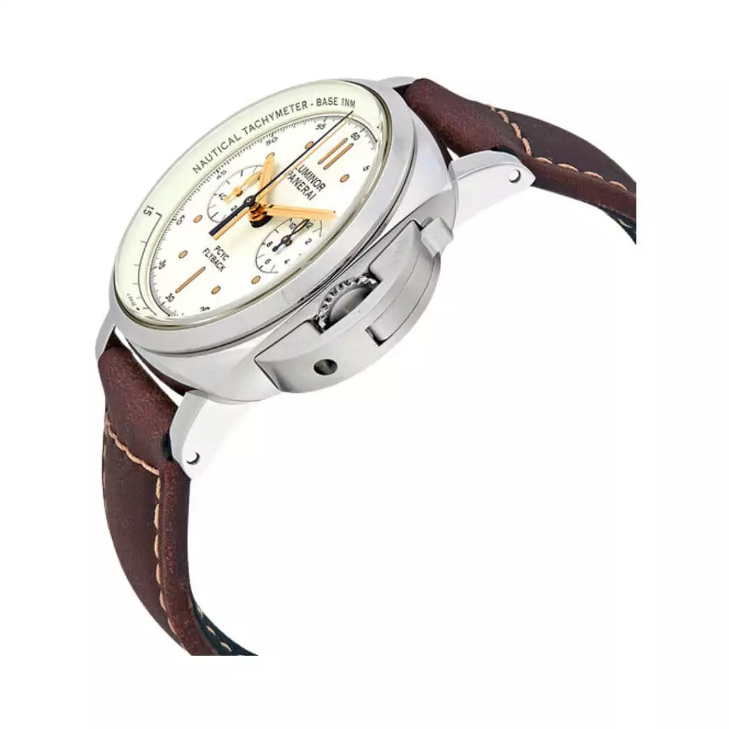 Panerai Luminor 1950 Ivory Flyback Chronograph Automatic Men’S Watch Ref. Pam00654