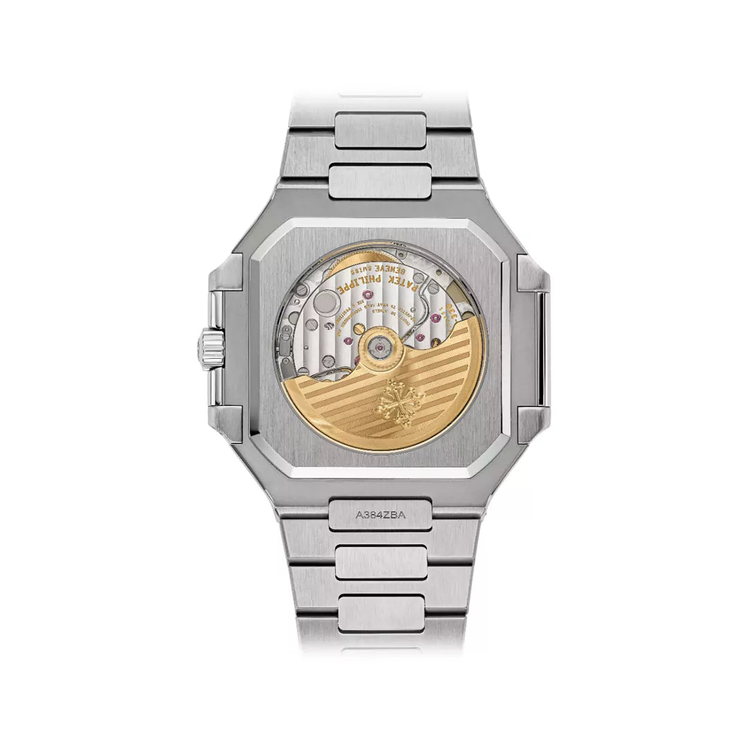 ساعة باتيك فيليب كيوبيتوس 5821/1A-001 من الفولاذ المقاوم للصدأ، قطر 45 مم، مينا أخضر، ساعة رجالية