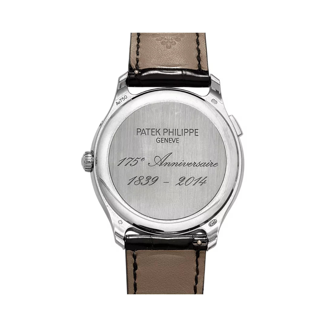 Patek Philippe World Time MoonPhase 5575G-001 White Gold 175th Anniversary 40mm Black Mens Watch