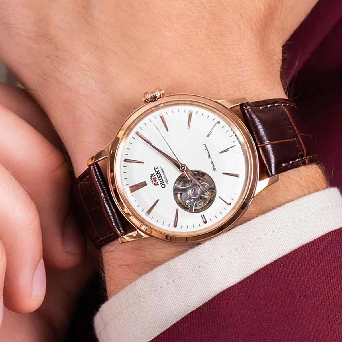 Contemporary Classic Bambino Open Heart RA-AG0001S30B Orient