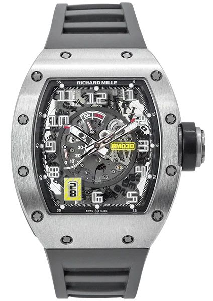 Richard Mille RM030 WG White Gold Automatic 42.7mm Skeleton Dial Mens Watch