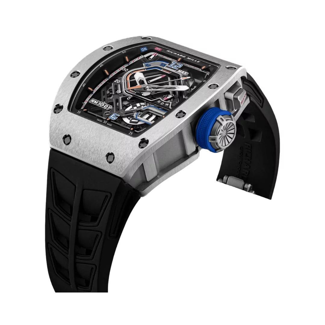 Richard Mille RM30-01 TI Automatic Winding with Declutchable Rotor Titanium 42mm Skeleton Dial Mens Watch