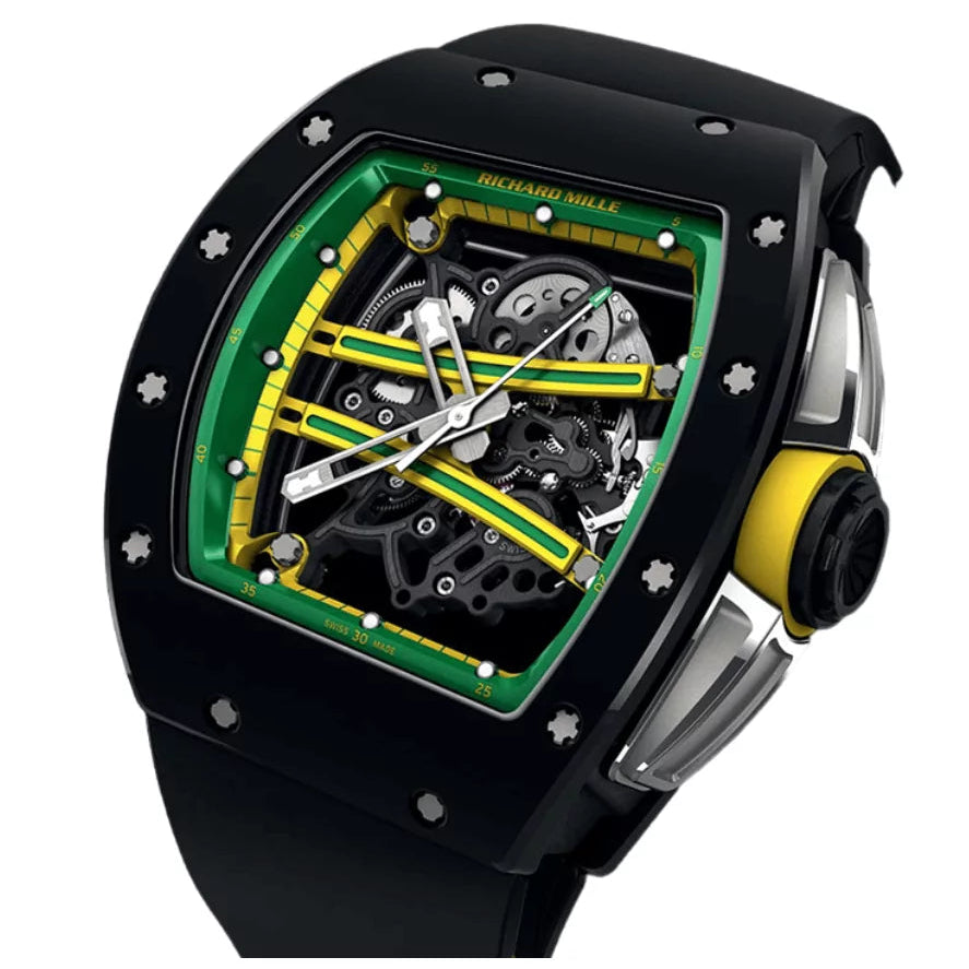 Richard Mille RM61-01 Yohan Blake The Beast 2 In Green & Yellow Skeleton Dial